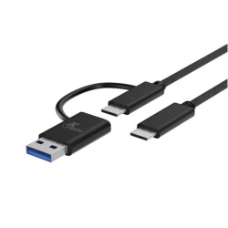 Xtech - USB cable - USB-C USB-A - USB Type C - 1.82 m - 2 in one braided XTC-532