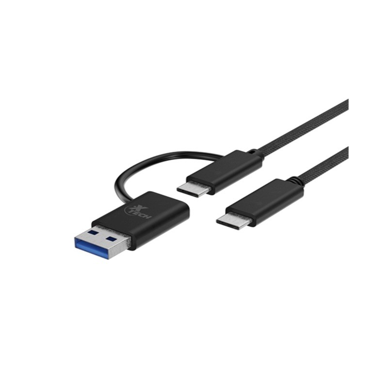 Xtech - USB cable - USB-C USB-A - USB Type C - 1.82 m - 2 in one braided XTC-532