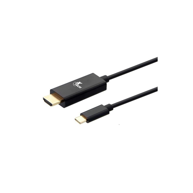 Xtech - USB cable - USB Type C - HDMI - 1.8 m - Black  silver - C male to HDMI male XTC-546