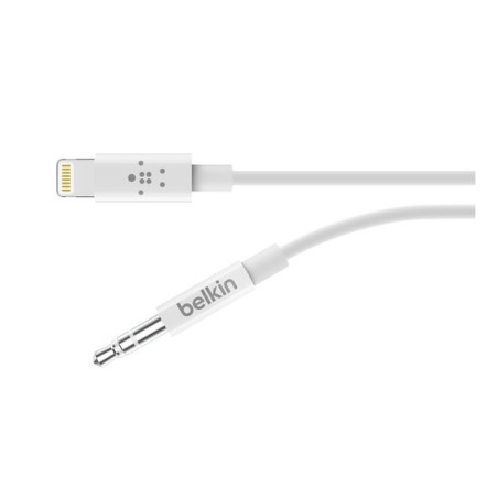 Belkin - Cable - Lightning/ Audio Aux  - Conecta iPhone  directo a salida 3.5mm - Blanco
