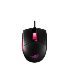 ASUS ROG Strix Impact II Electro Punk - Ratón - ergonómico - diestro y zurdo - óptico - 5 botones - cableado - USB - negro, rosa