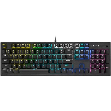 Corsair Memory - Keyboard - Wired - English - USB - Ergonomic Design - All black - Low Profile