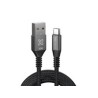 Klip Xtreme - USB cable - 24 pin USB-C - 9 pin USB Type A - 3 m - Black - 30W Braided Fast charging
