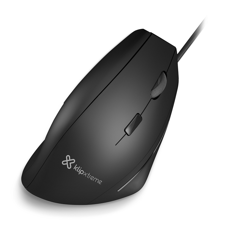 Klip Xtreme - Mouse - USB - Wired - Black - Ultra ergonomic
