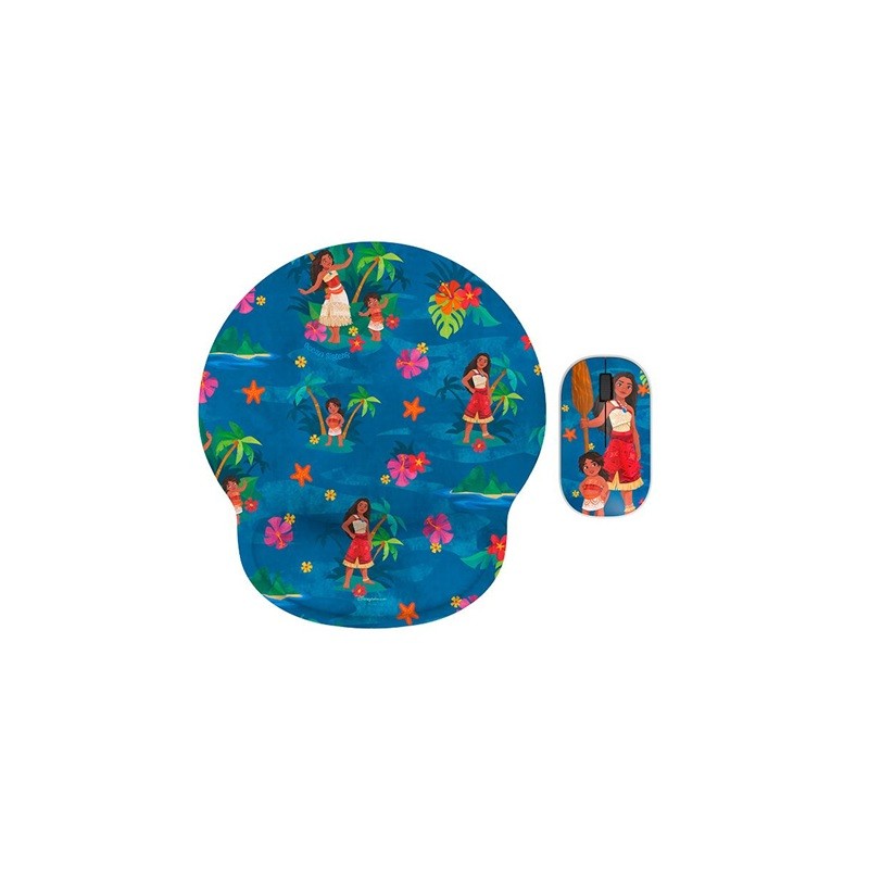 Xtech - XTM-DKT3MO - Mouse and mouse pad kit - 2.4 GHz - Wireless - Moana 2 KT3MO - Disney Moana 2 and sister