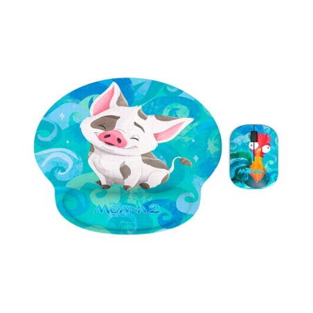 Xtech - XTM-DKT4MO - Mouse and mouse pad kit - 2.4 GHz - Wireless - Moana 2 KT4MO - Disney Moana 2 Pua and Hei Hei