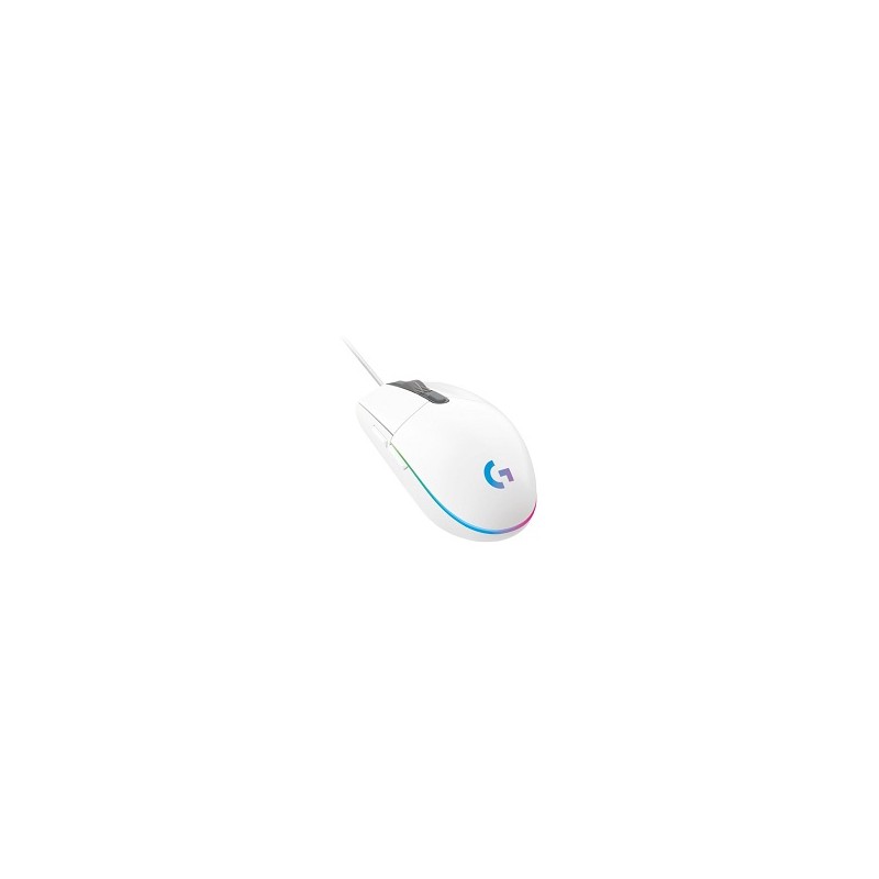 Logitech Gaming Mouse G203 LIGHTSYNC - Ratón - óptico - 6 botones - cableado - USB - blanco