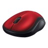Logitech M185 - Ratón - diestro y zurdo - óptico - inalámbrico - 2.4 GHz - receptor inalámbrico USB - rojo