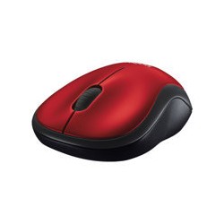 Logitech M185 - Ratón - diestro y zurdo - óptico - inalámbrico - 2.4 GHz - receptor inalámbrico USB - rojo
