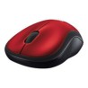 Logitech M185 - Ratón - diestro y zurdo - óptico - inalámbrico - 2.4 GHz - receptor inalámbrico USB - rojo