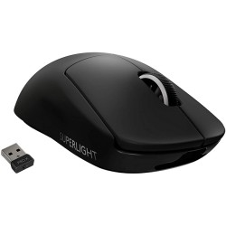 Logitech PRO X SUPERLIGHT Wireless Gaming Mouse - Ratón - óptico - 5 botones - inalámbrico, cableado - 2.4 GHz - negro