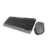 Klip Xtreme - Keyboard and mouse set - Spanish - Wireless - 2.4 GHz - Black and gray