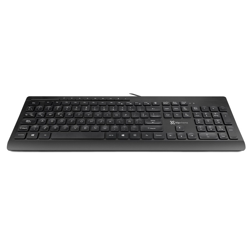 Klip Xtreme - Keyboard - Wired - Spanish - USB - Black - Multimedia keys