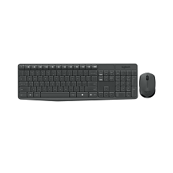 Logitech - Juego de teclado y ratón - MK235 - Español - Inalámbrico - USB - Negro