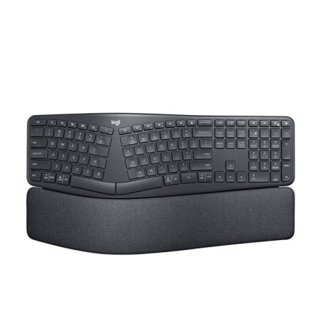 Logitech ERGO K860 - Teclado - inalámbrico - 2.4 GHz, Bluetooth 5.0 - grafito