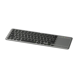 Klip Xtreme - Keyboard - Spanish - Wireless - 2.4 GHz / Bluetooth 5.0 - Gray / Black - Dual Connection / Touchpad
