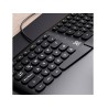 Klip Xtreme - Keyboard - Wired - Spanish - USB - Ergonomic Design - Black - Ergonomical