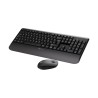 Klip Xtreme - Keyboard - Spanish - Wireless - 2.4 GHz - Black - Combo - hand rest