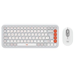 Logitech Pop Icon Combo - Keyboard and mouse set - Spanish (Latin American) - Off white