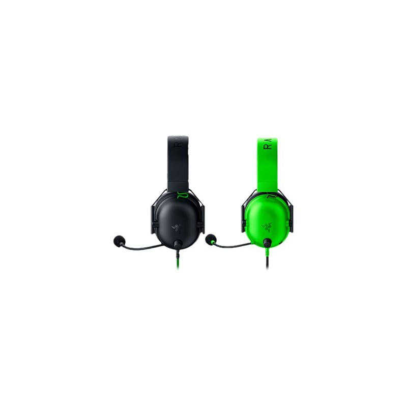 Razer BlackShark V2 X - Auricular - tamaño completo - cableado - conector de 3,5 mm - aislamiento de ruido - verde razer