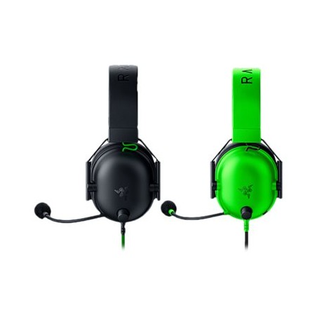 Razer BlackShark V2 X - Auricular - tamaño completo - cableado - conector de 3,5 mm - aislamiento de ruido - verde razer