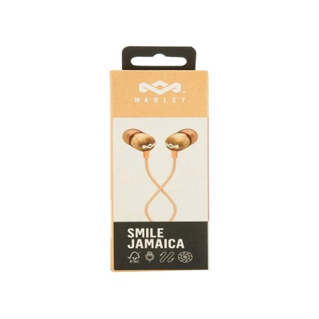 House of Marley Smile Jamaica - Auriculares internos con micro - en oreja - cableado - conector de 3,5 mm - cobre