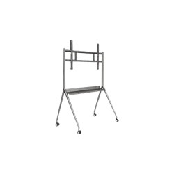 Hikvision DS-D5ABKY2-S - Carrito - para pantalla plana - acero - gris plata - tamaño de pantalla: 55"-75"