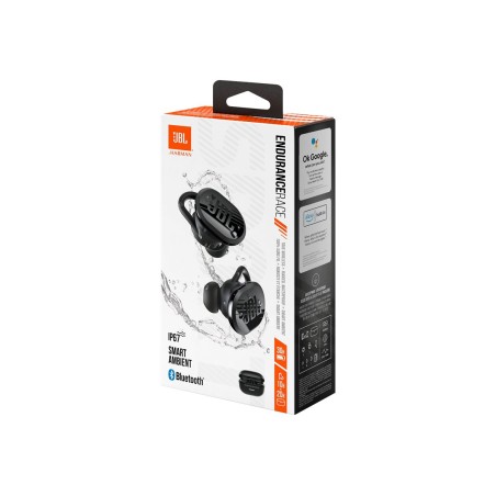 JBL Endurance Race - Auriculares inalámbricos con micro - en oreja - Bluetooth - negro