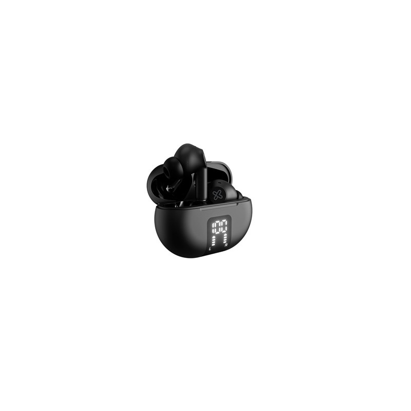 Klip Xtreme - True wireless earphones - Para Phone / Para Portable electronics / Para Tablet - Wireless - 22Hrs ANC Black