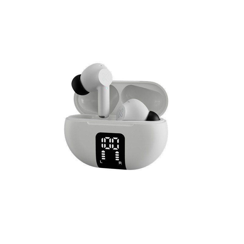 Klip Xtreme - True wireless earphones - Para Phone / Para Portable electronics / Para Tablet - Wireless - 22Hrs ANC White