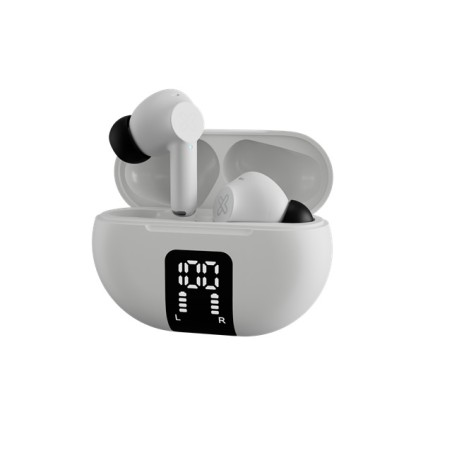 Klip Xtreme - True wireless earphones - Para Phone / Para Portable electronics / Para Tablet - Wireless - 22Hrs ANC White