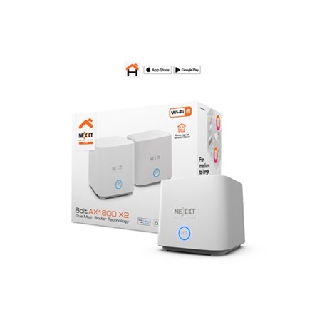 Nexxt Solutions Home - Router - Wireless Mesh - 802.11a/b/g/n/ac/ax - Desktop - Mesh routerAX18002pk