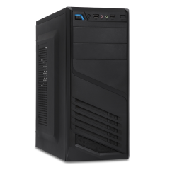 Xtech - Desktop - All black - ATX - pc case 600W ps