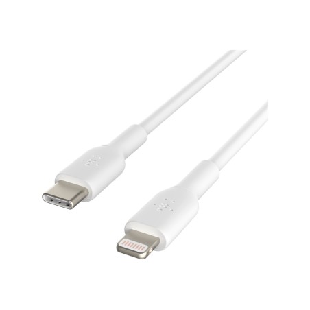 Belkin BoostCharge - Cable Lightning - 24 pin USB-C macho a Lightning macho - 1 m - blanco - suministro de potencia USB (18W)