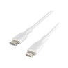 Belkin BoostCharge - Cable Lightning - 24 pin USB-C macho a Lightning macho - 1 m - blanco - suministro de potencia USB (18W)