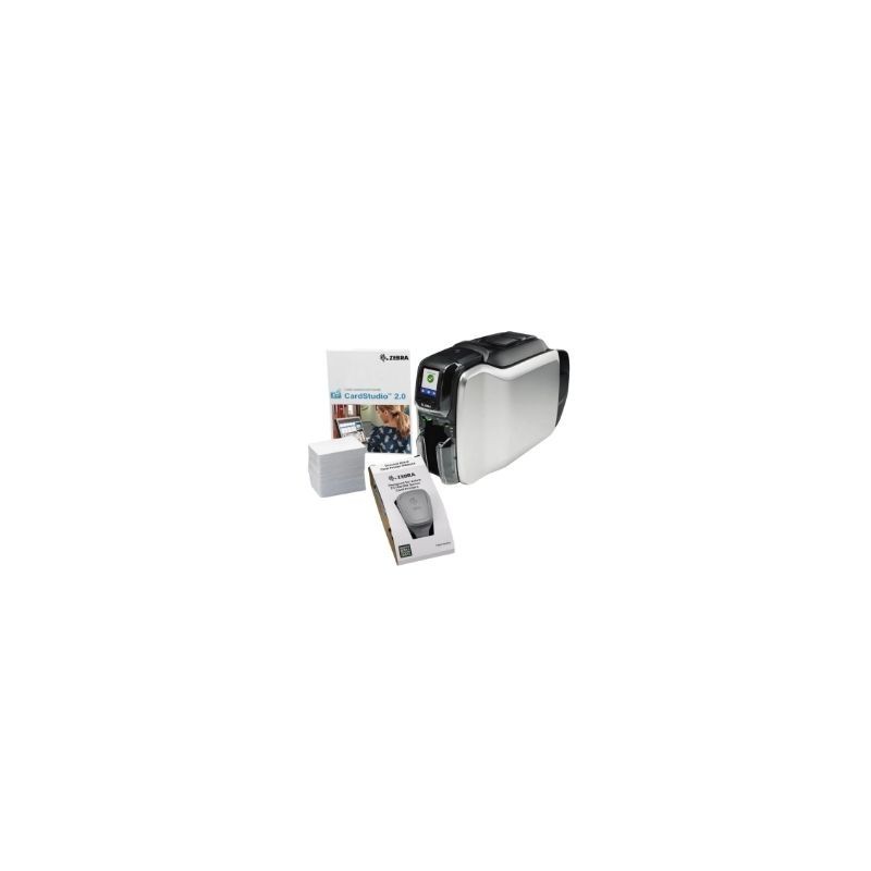 Zebra Impresora de Credenciales ZC300 Dual Sided US Cord USB & Ethernet KIT que Incluye Windows Driver CardStudio 2.0 (Standard)
