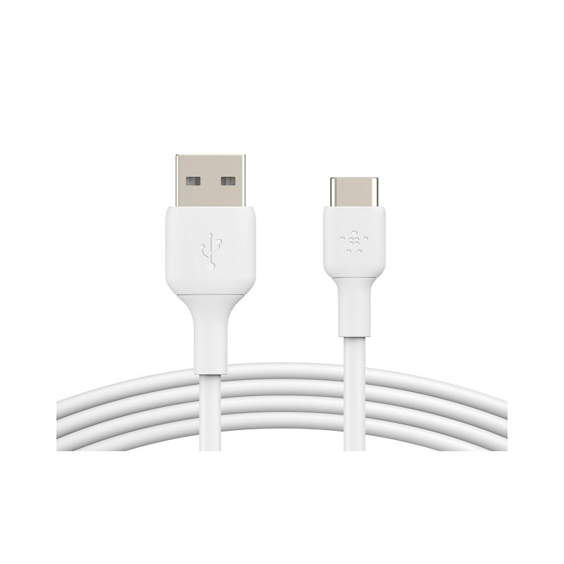 Belkin BoostCharge - Cable USB - 24 pin USB-C (M) a USB (M) - 1 m - blanco