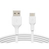 Belkin BoostCharge - Cable USB - 24 pin USB-C (M) a USB (M) - 1 m - blanco