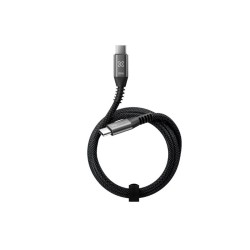 Klip Xtreme - USB cable - 24 pin USB-C - 3 m - Black - 100W 10Gbps Braided Fst Charg