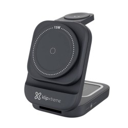 Klip Xtreme KDC-150 - Charging stand / battery charger - 15 Watt - 24 pin USB-C - Cellular phone / Wireless earbuds / Apple AirP