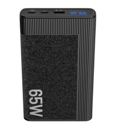 Klip Xtreme - Power bank - 65 Watt - 24 pin USB-C - 4 pin USB Type A / 24 pin USB-C - Lithium polymer - Para Universal