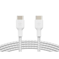 Belkin BoostCharge - Cable USB - 24 pin USB-C (M) a 24 pin USB-C (M) - 1 m - blanco