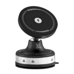Klip Xtreme - Car wireless charging holder - 15 Watt - 24 pin USB-C - Cellular phone / Wireless earbuds / Apple AirPods / Apple 