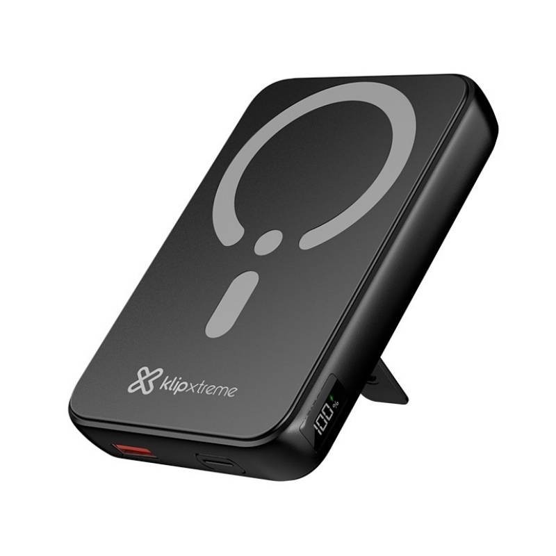 Klip Xtreme - Power bank - 24 pin USB-C - 4 pin USB Type A / 24 pin USB-C - Lithium polymer - Para Universal - Display Wireless 