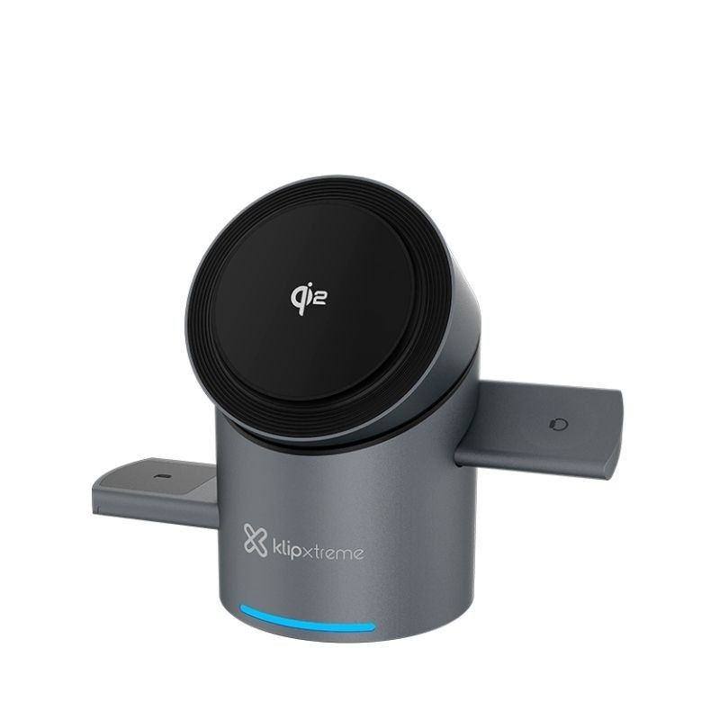 Klip Xtreme - Charging stand / battery charger - 15 Watt - 24 pin USB-C - Cellular phone / Wireless earbuds / Apple AirPods / Ap