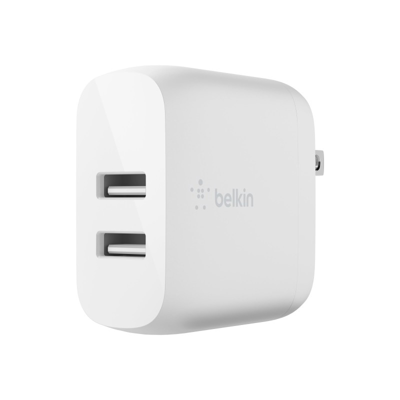 Belkin - - 24 vatios - 4.8 A - 2 conectores de salida (USB) - blanco