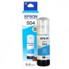 Epson 504 - 70 ml - cián - original - recarga de tinta - para EcoTank L4150, L4260, L6161, L6171, L6191, L6270