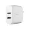 Belkin - - 24 vatios - 4.8 A - 2 conectores de salida (USB) - blanco