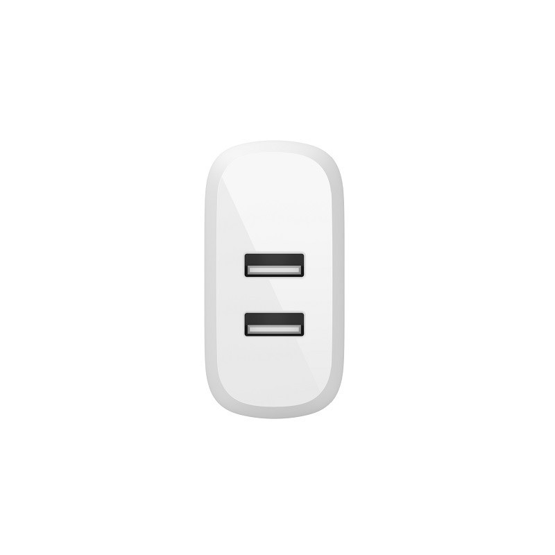 Belkin - Cargador de pared - 24 vatios - 4.8 A - 2 conectores de salida (2 x USB) - en el cable: USB-C