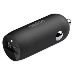 Belkin - Adaptador de corriente para el coche - 20 vatios - Fast Charge (24 pin USB-C) - negro